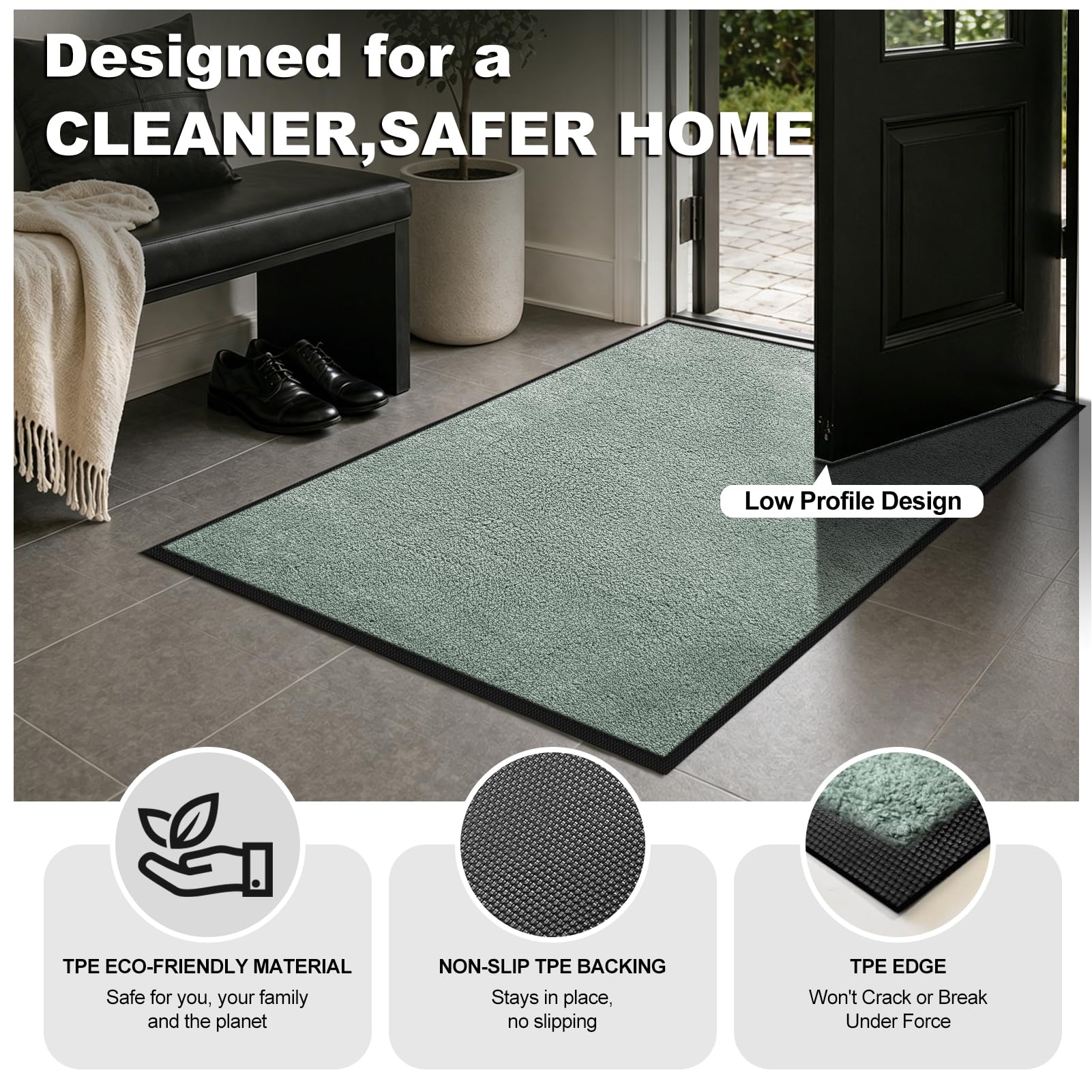 Mibao door mat laid flat at an entrance