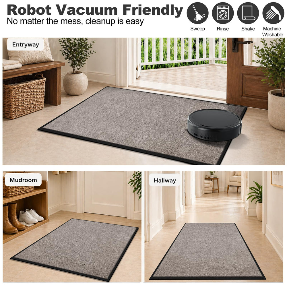Mibao door mat laid flat in entryway