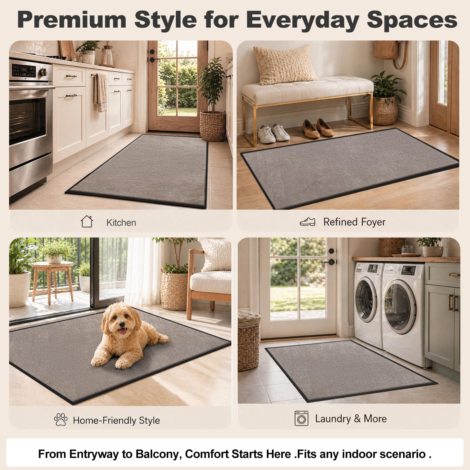 Mibao door mat showing low-profile design