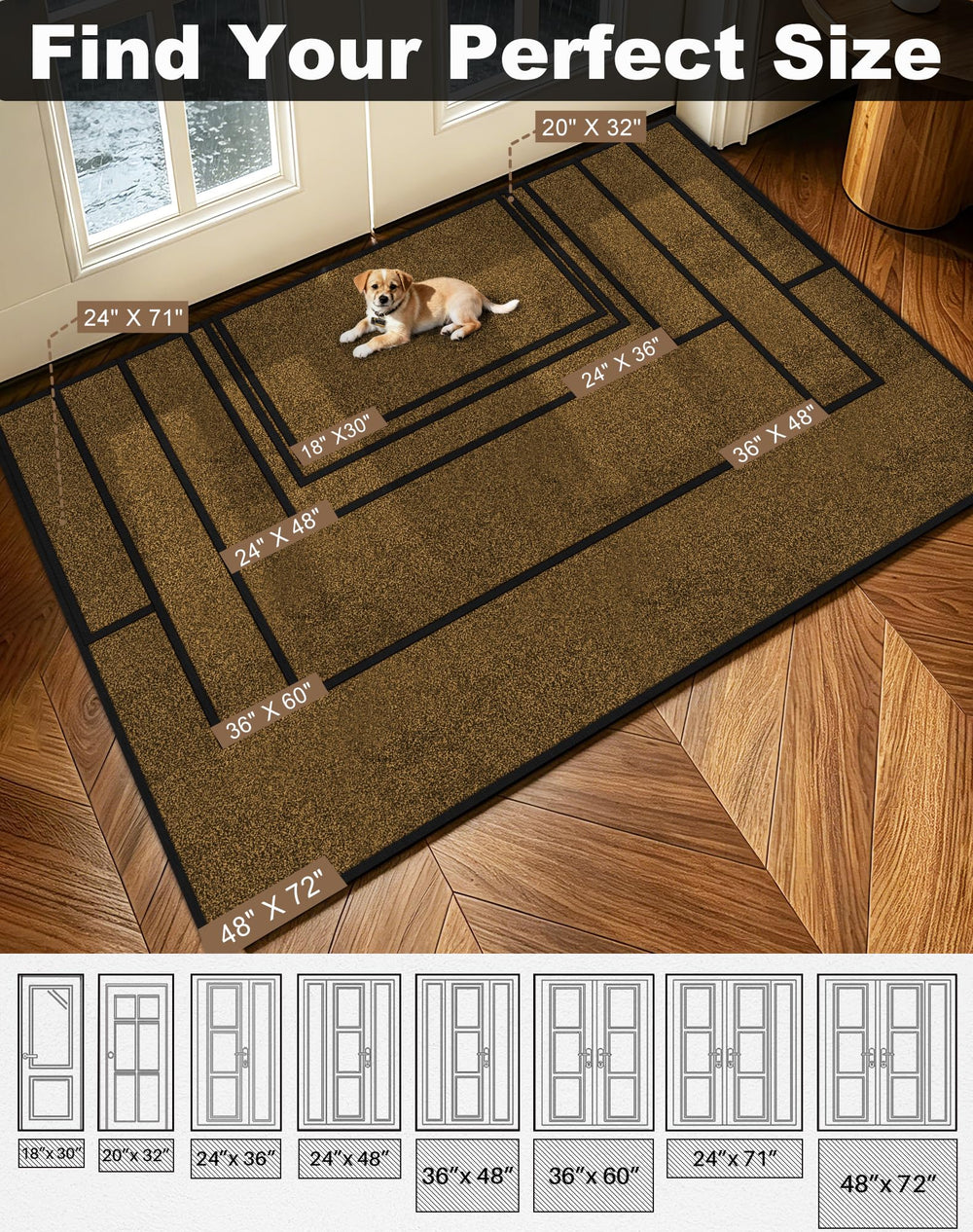 Mibao doormat in a stylish entryway setting