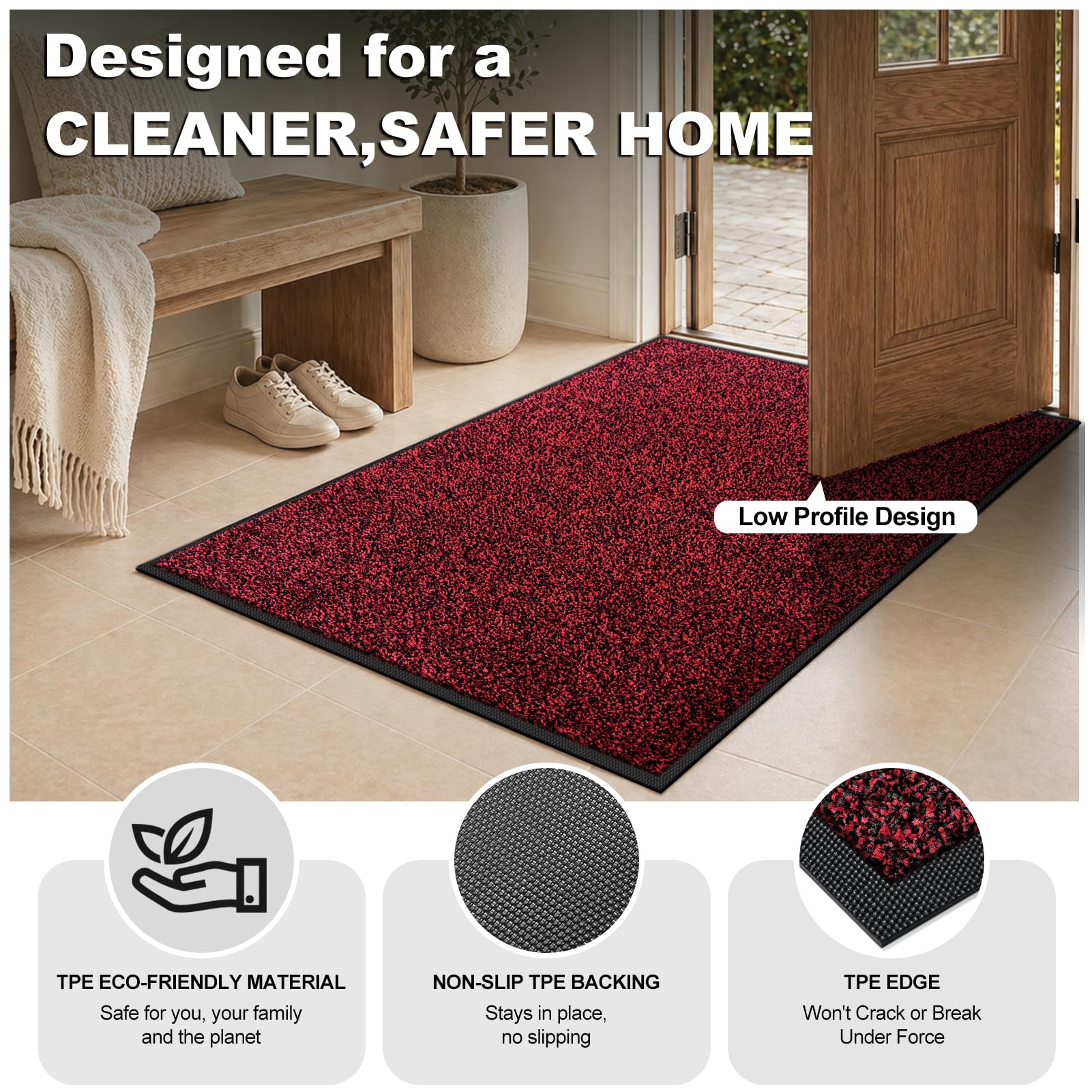 Mibao doormat in use at an entryway