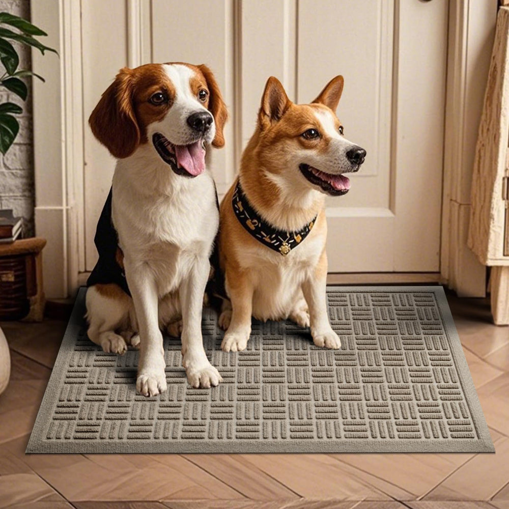 Mibao doormat showcasing deep grooves for dirt trapping