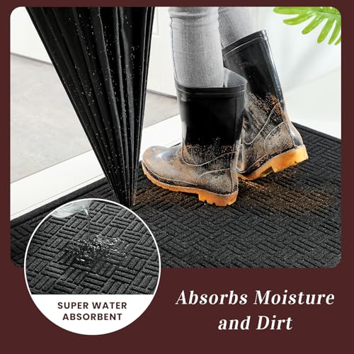 Mibao doormat showing deep grooves for dirt trapping