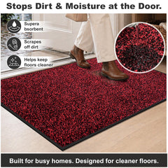 Mibao doormat showing non-slip rubber backing