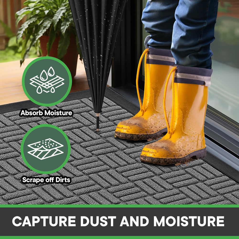 Mibao Doormat showing strong rubber backing
