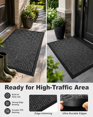 Mibao Front Door Mat in patio setting