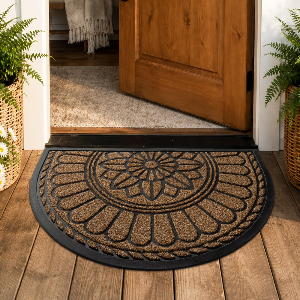 Mibao Half Round Door Mat, side view
