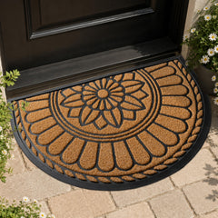 Mibao Half Round Door Mat yellow front view