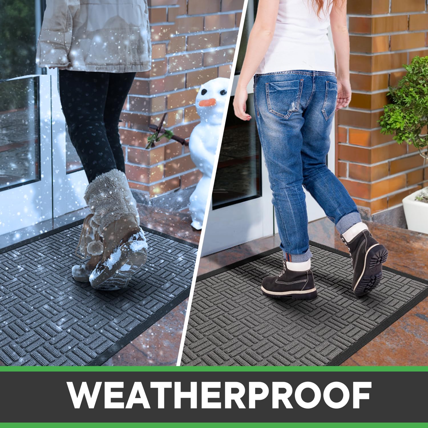 Mibao Heavy Duty Doormat 47" x 24" in high traffic entryway