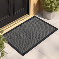 Mibao Heavy Duty Doormat 47" x 24" Silver Mist front view