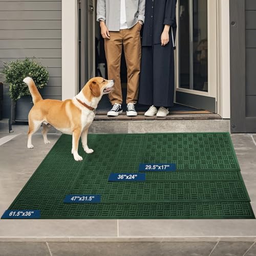 Mibao Heavy Duty Doormat being cleaned with a hose