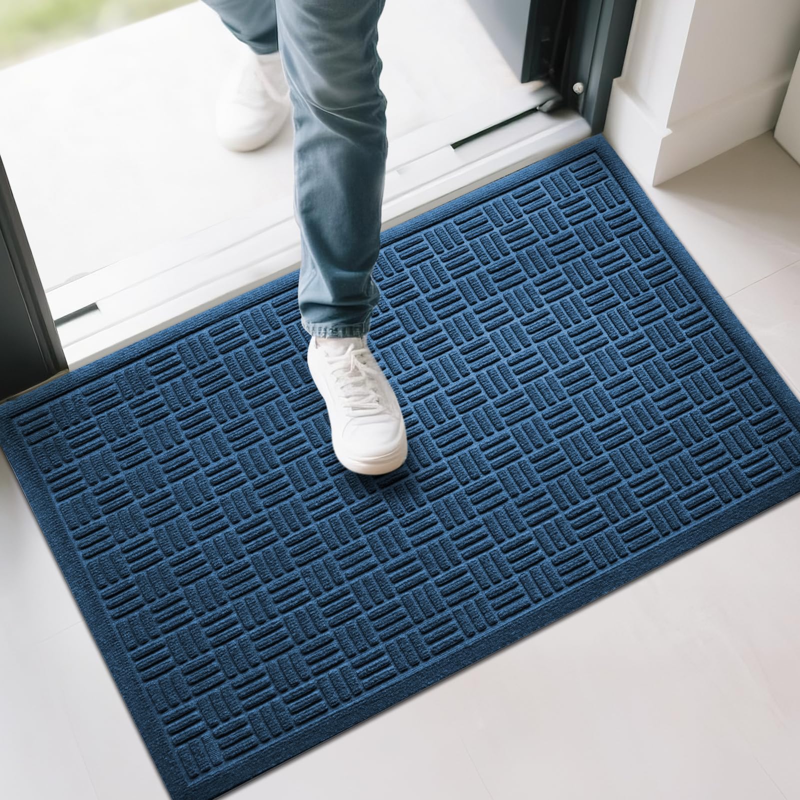 Mibao Heavy Duty Welcome Mat being cleaned with water