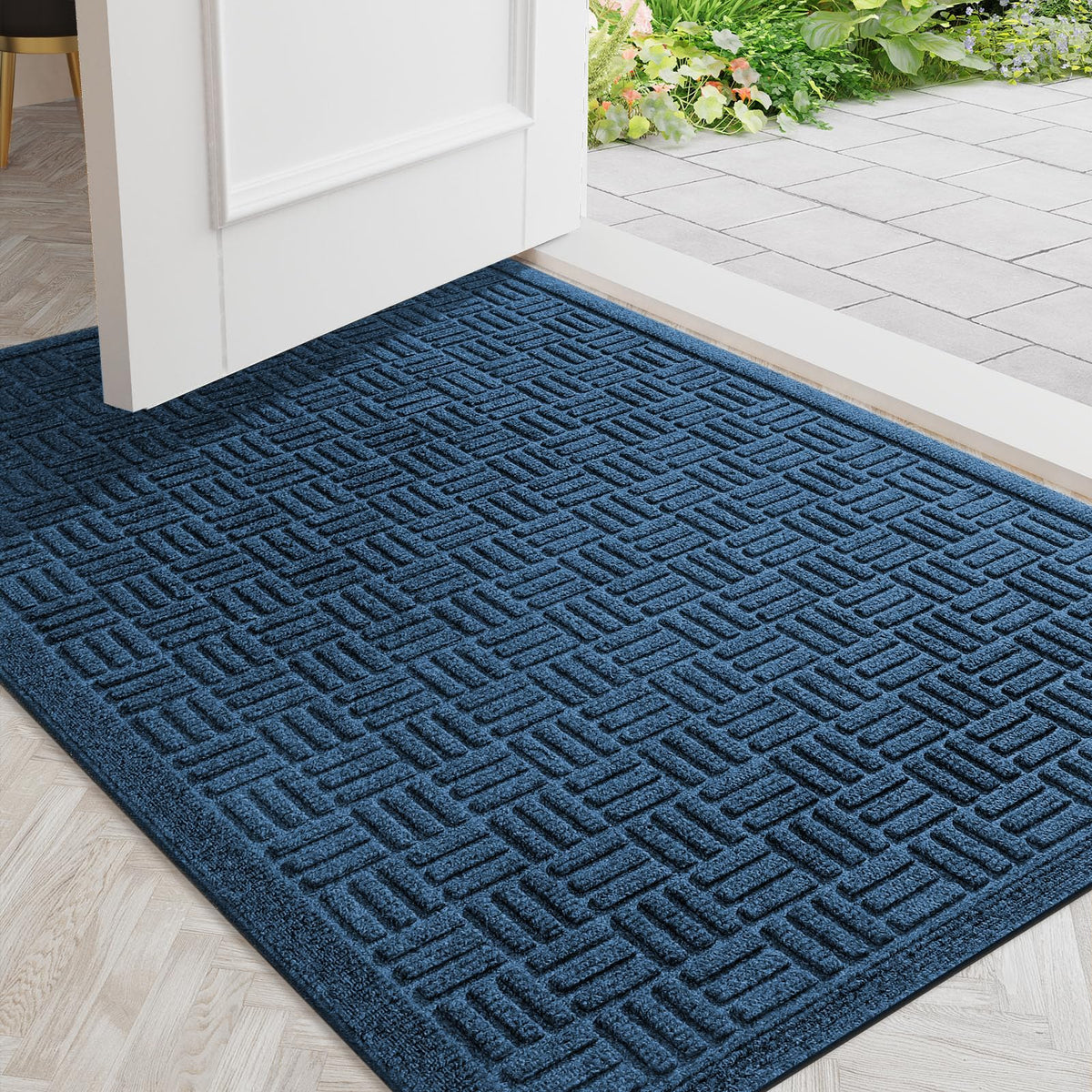 Mibao Heavy Duty Welcome Mat blue front view