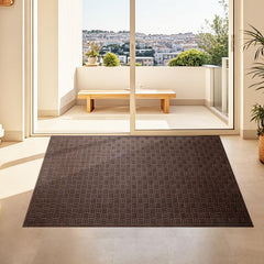 Mibao Heavy Duty Welcome Mat front view in coffee color