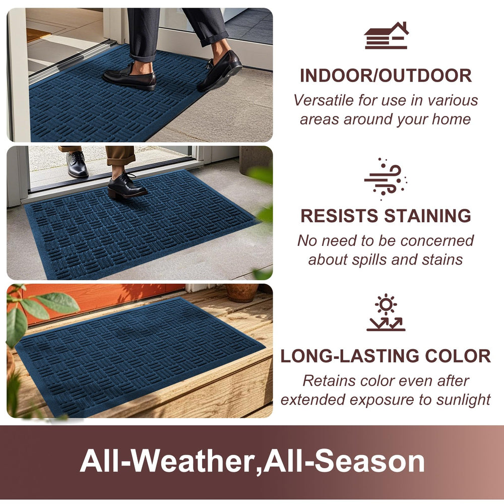 Mibao Heavy Duty Welcome Mat in a busy entryway