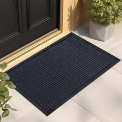 Mibao Heavy Duty Welcome Mat in deep navy front view