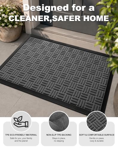 Mibao Heavy Duty Welcome Mat in entryway