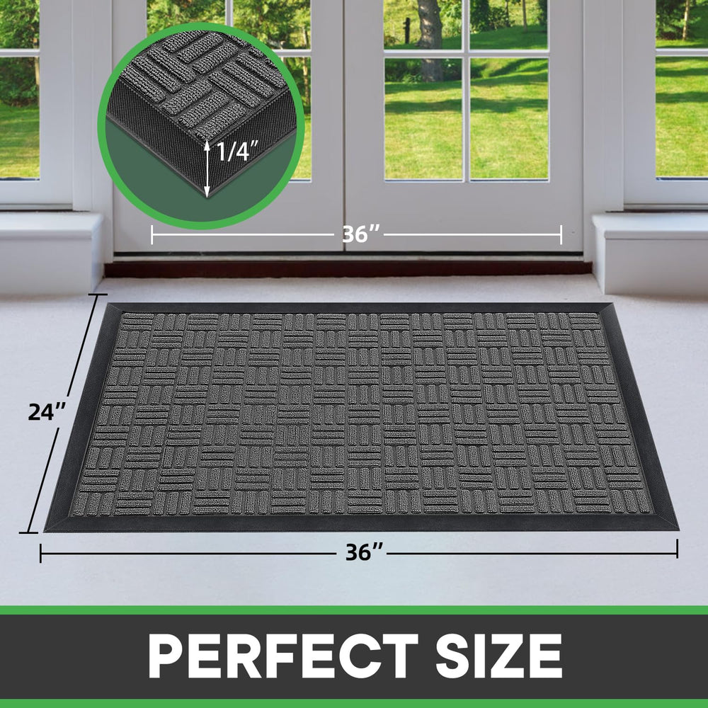 Mibao Heavy Duty Welcome Mat in front of a door