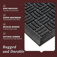 Mibao Heavy Duty Welcome Mat in outdoor setting