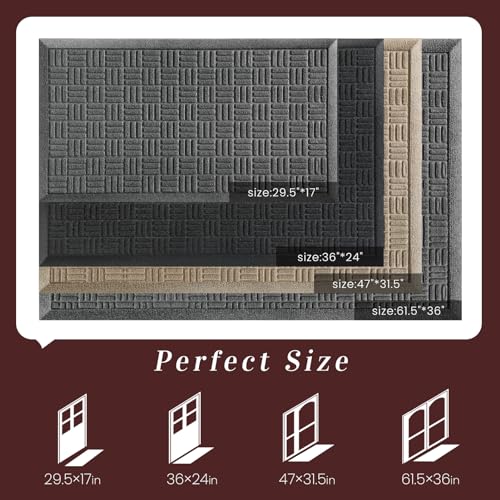 Mibao Heavy Duty Welcome Mat side view showing texture