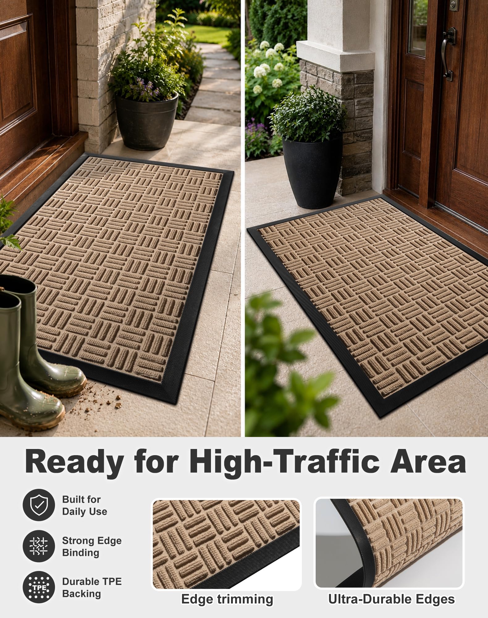 Mibao Outdoor Doormat on patio entrance
