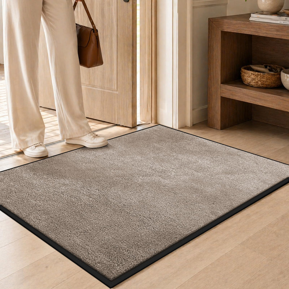 Mibao Super Absorbent Door Mat 48" x 24" beige front view