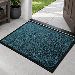 Mibao Super Absorbent Door Mat blue front view