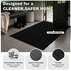 Mibao Super Absorbent Door Mat close-up of rubber backing