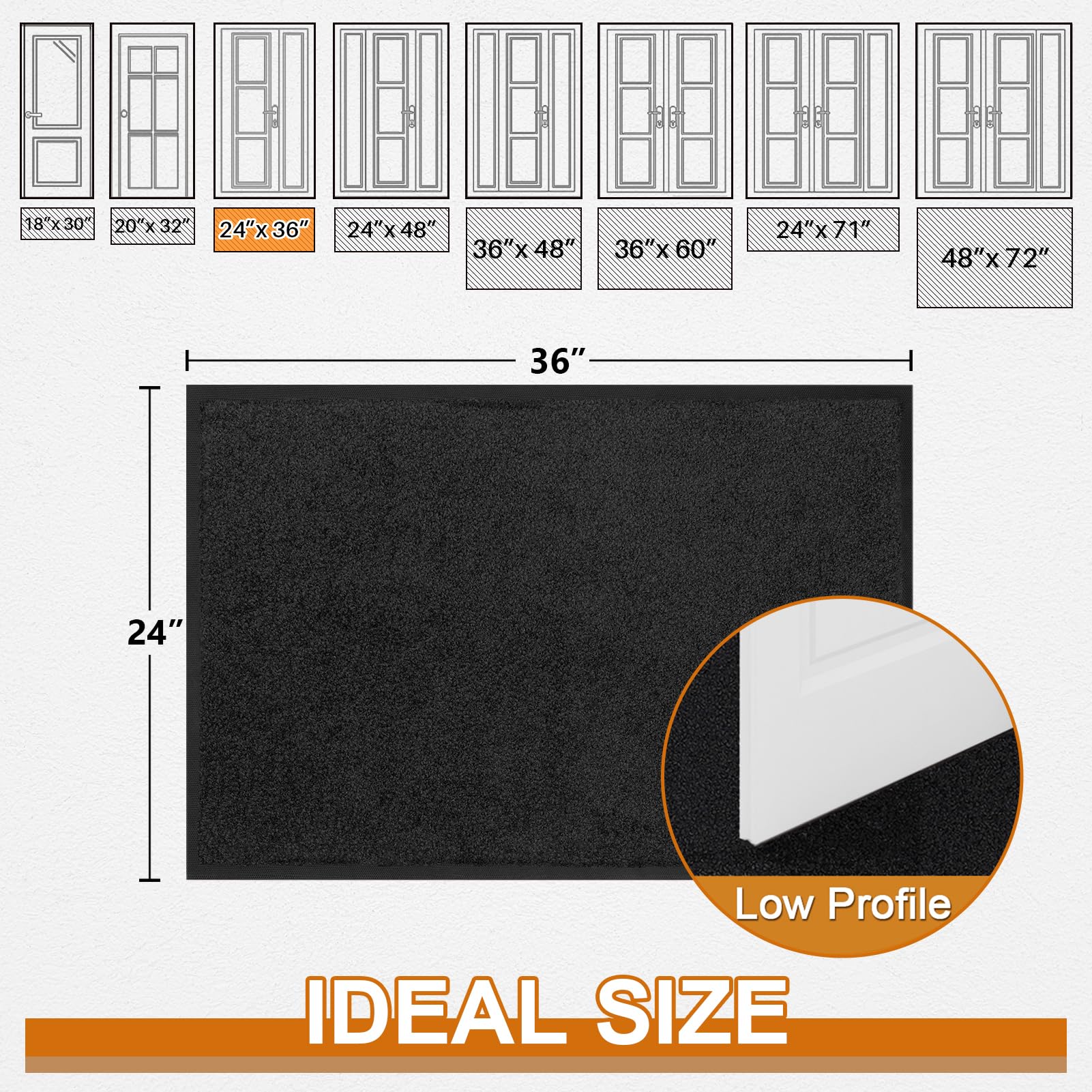 Mibao Super Absorbent Door Mat folded, demonstrating flexibility