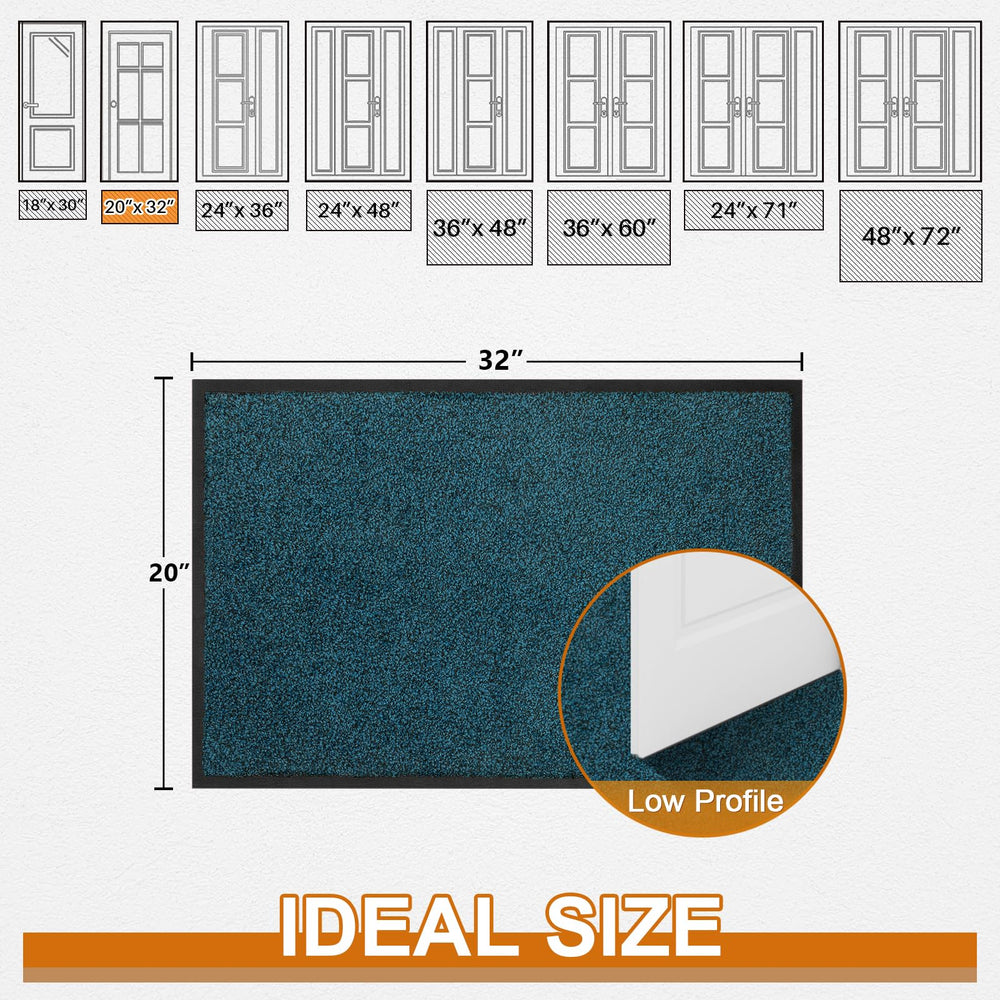 Mibao Super Absorbent Door Mat folded for storage