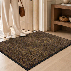 Mibao Super Absorbent Door Mat front view, brown color