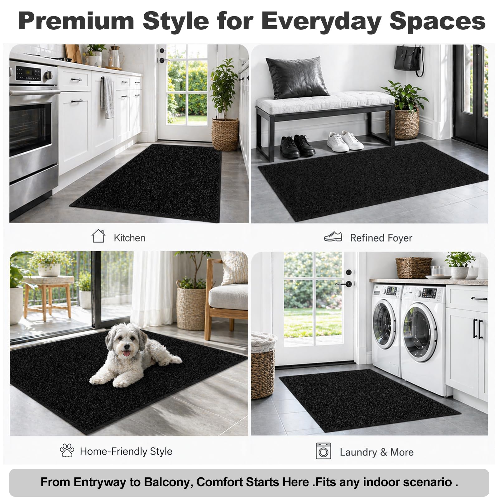 Mibao Super Absorbent Door Mat outdoors, absorbing moisture