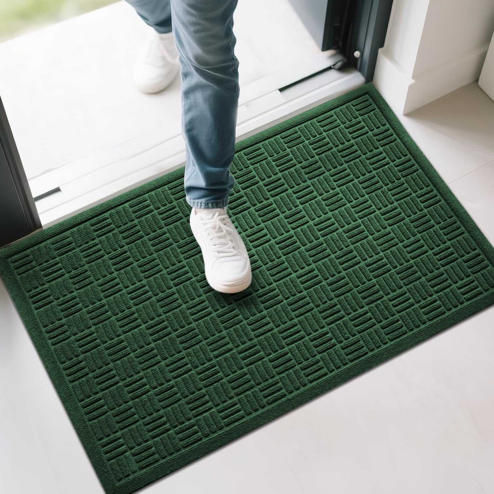 Mibao welcome mat dimensions with ruler for size reference