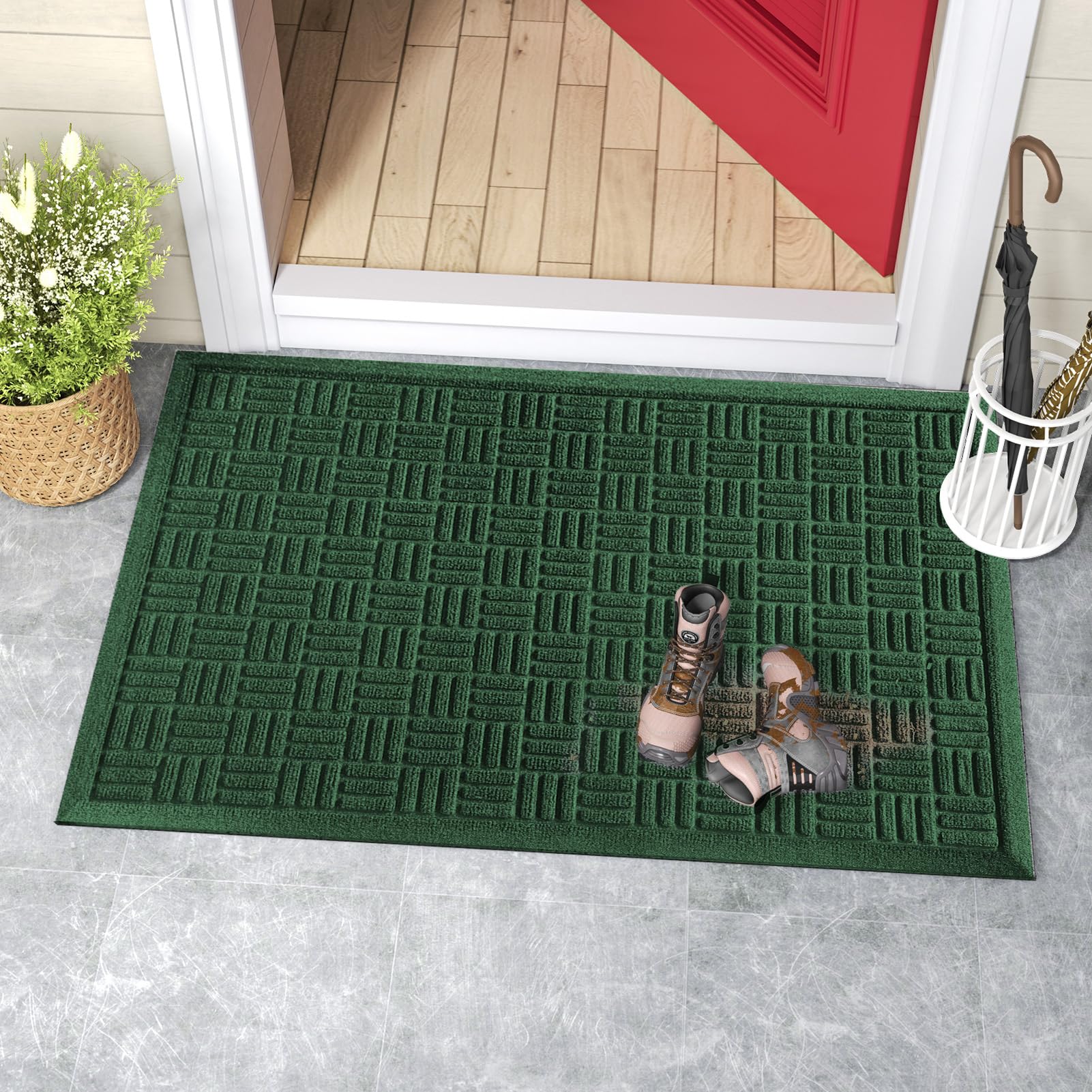 Mibao welcome mat packaging and product details