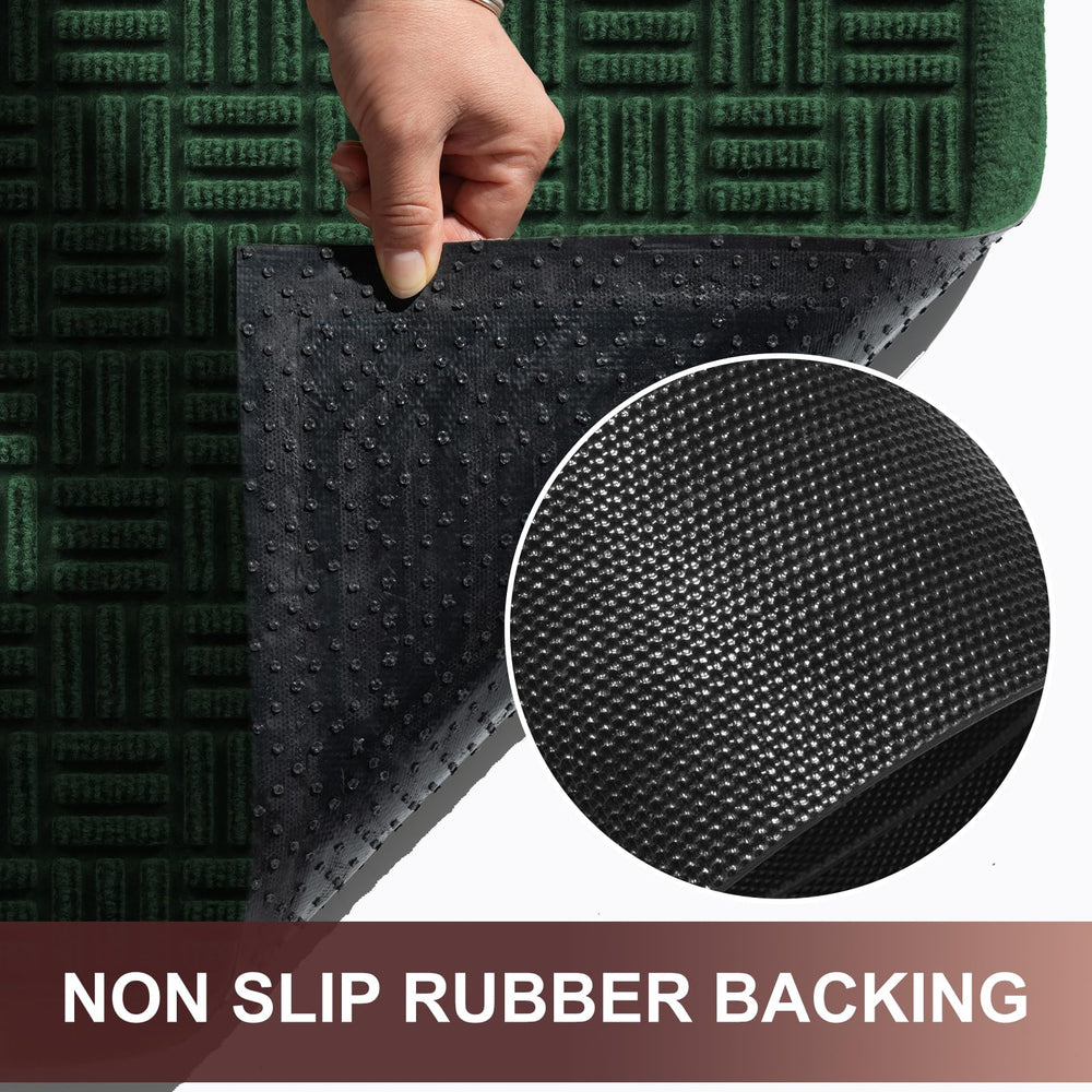 Mibao welcome mat rinsing with garden hose