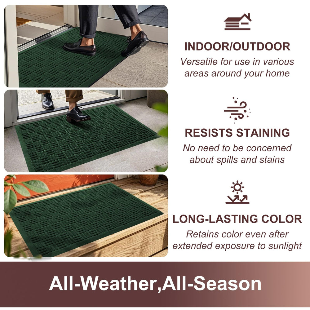 Mibao welcome mat showing deep grooves for trapping dirt