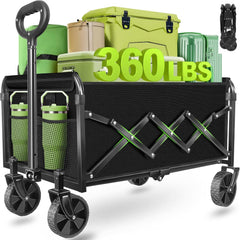 micieitie Collapsible Wagon Cart front view in green