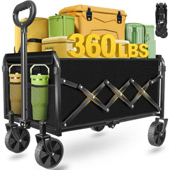micieitie Collapsible Wagon Cart side view with wheels