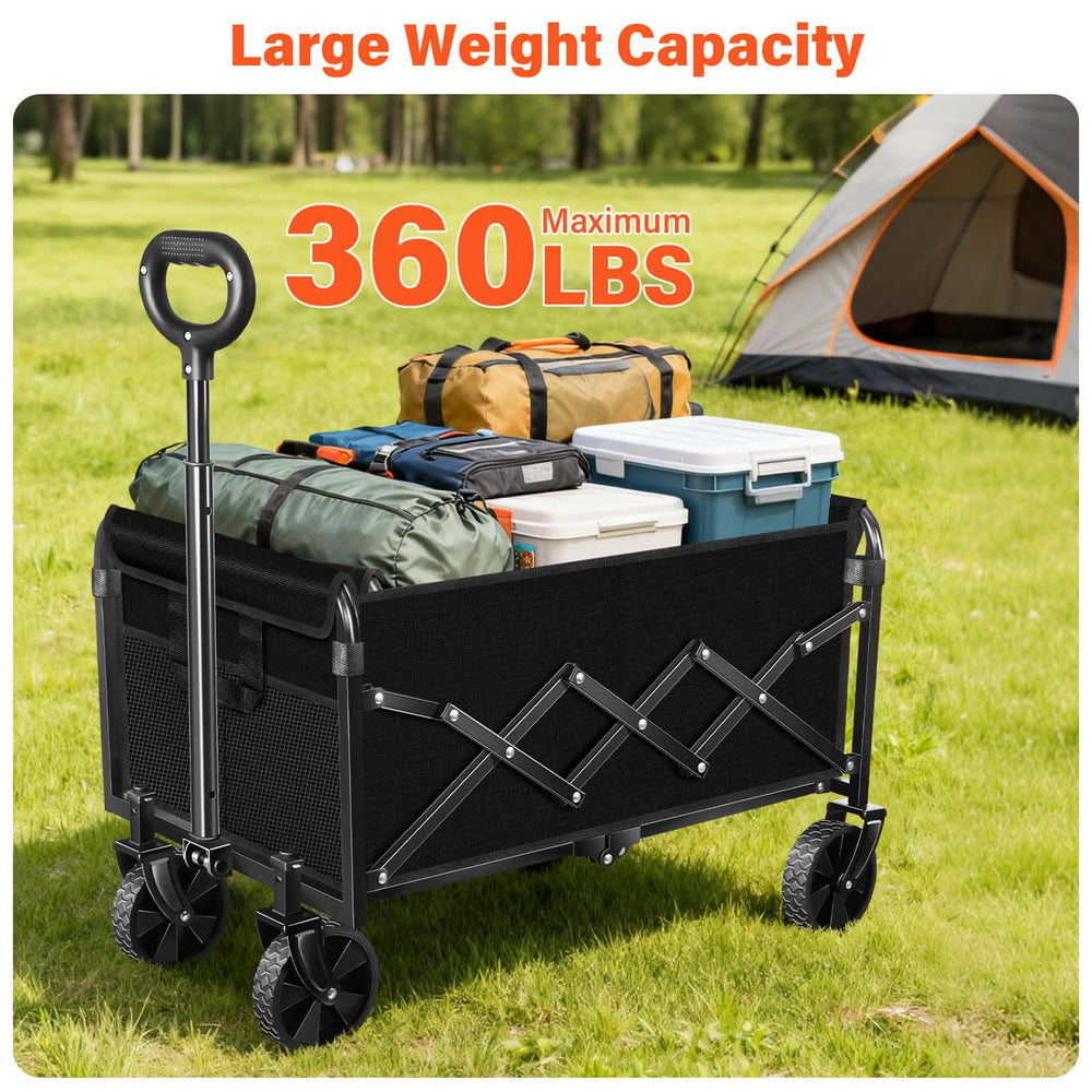 micieitie Foldable Wagon Cart on gravel surface