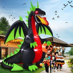 MICOCAH dragon inflatable glowing red eyes