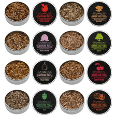 Micovay Smoking Wood Chips set with eight flavour tins