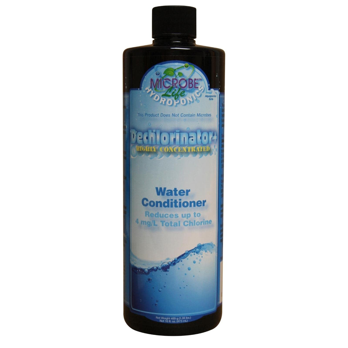Microbe Life Hydroponics Dechlorinator 16 oz bottle front view