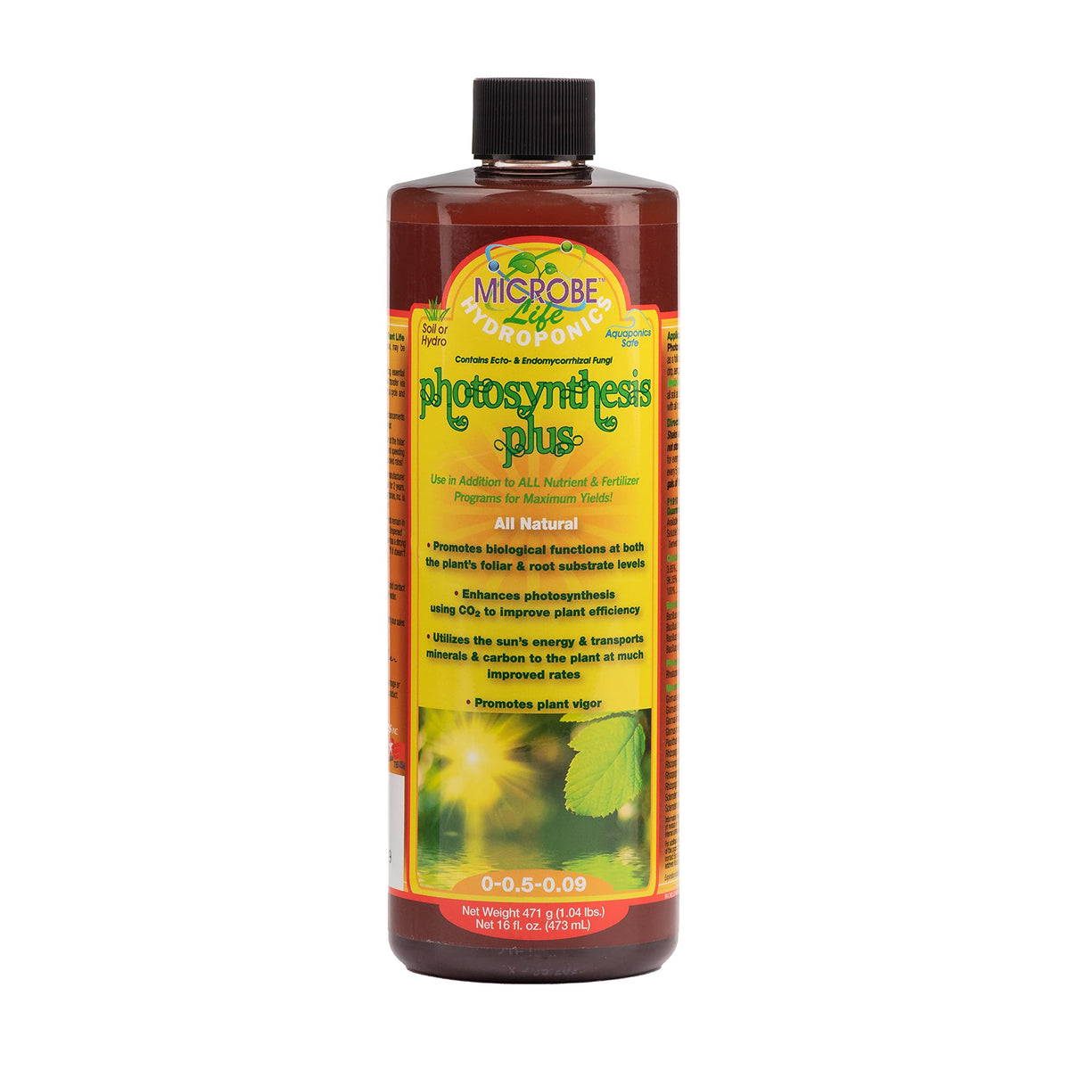 Microbe Life Hydroponics Photosynthesis Plus 16 oz bottle front view