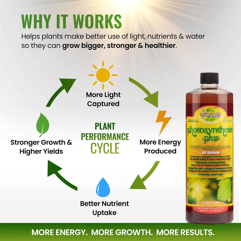 Microbe Life Hydroponics Photosynthesis Plus liquid nutrient close-up
