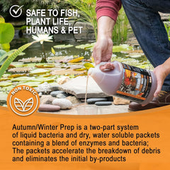 MICROBE-LIFT Autumn/Winter Prep bottle side view with packets