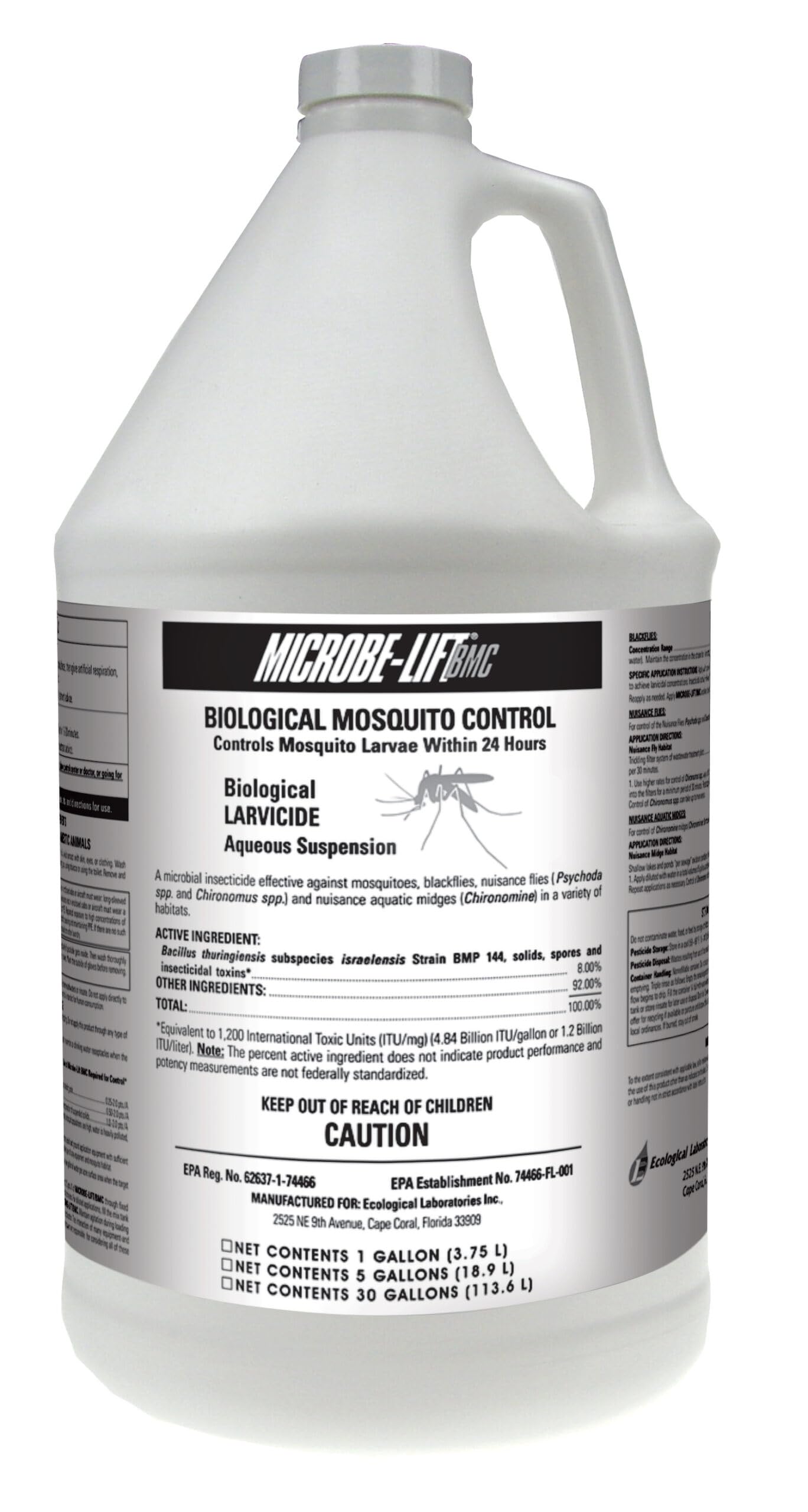 MICROBE-LIFT BMC 1 Gallon liquid mosquito control bottle front view