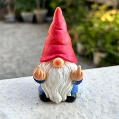 Middle Finger Gnome Mini 3.5in front view with red colour