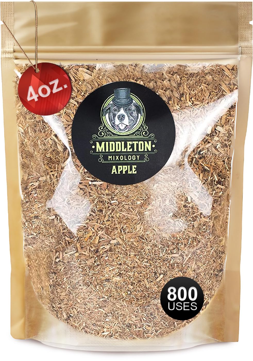Middleton Mixology SmokeTop 4oz apple smoker chips packaging front view