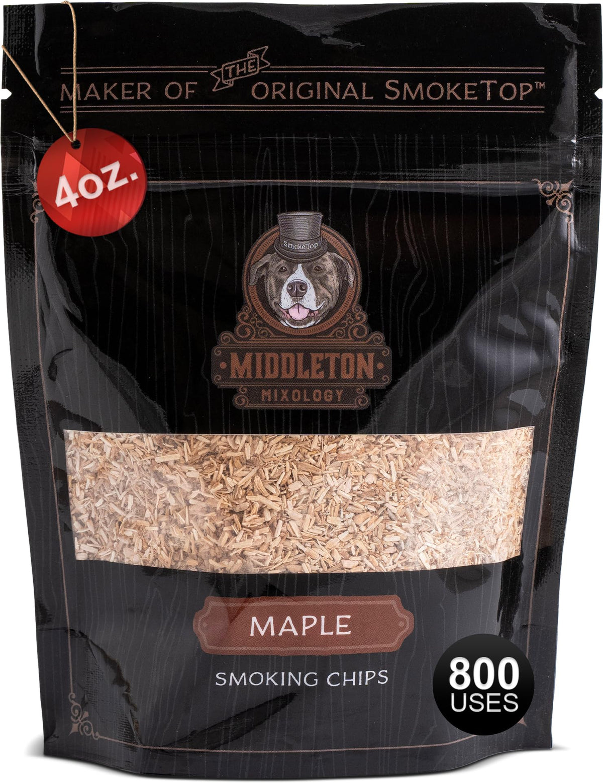 Middleton Mixology SmokeTop 4oz Cocktail Smoker Chips bulk bag front view