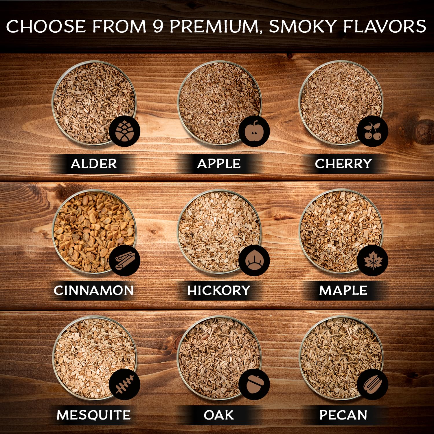 Middleton Mixology SmokeTop 4oz Cocktail Smoker Chips close-up on table